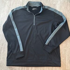 Nike Golf Black and Light Blue Quarter-Zip Performance Pullover